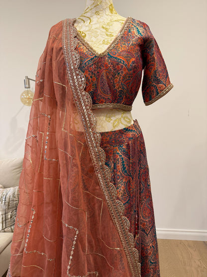Brocade Silk Lehenga Set