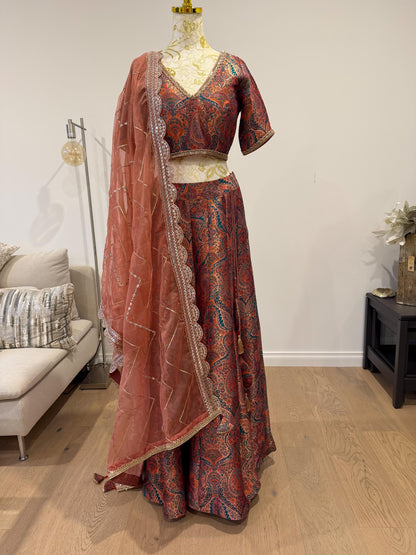 Brocade Silk Lehenga Set