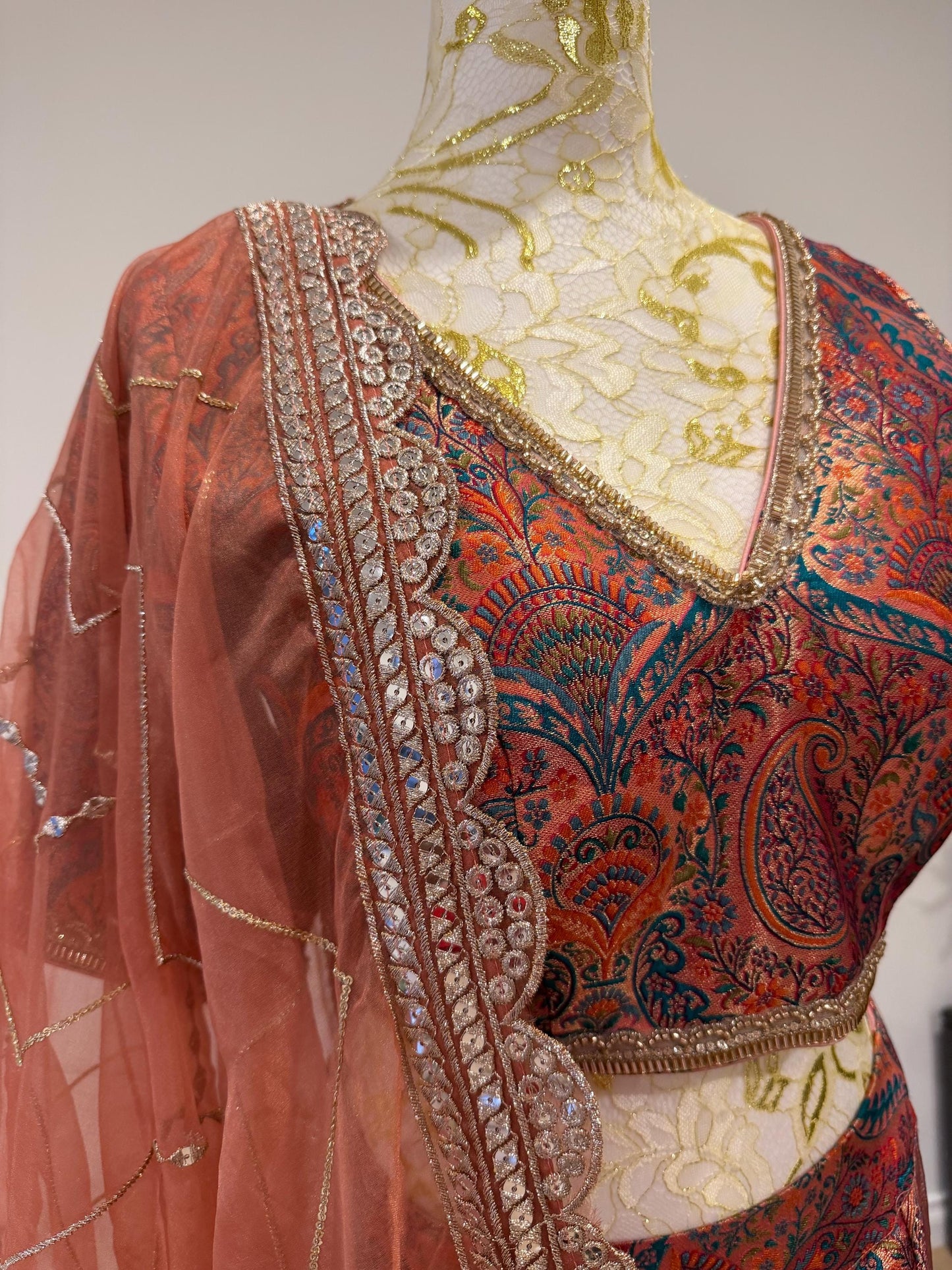 Brocade Silk Lehenga Set
