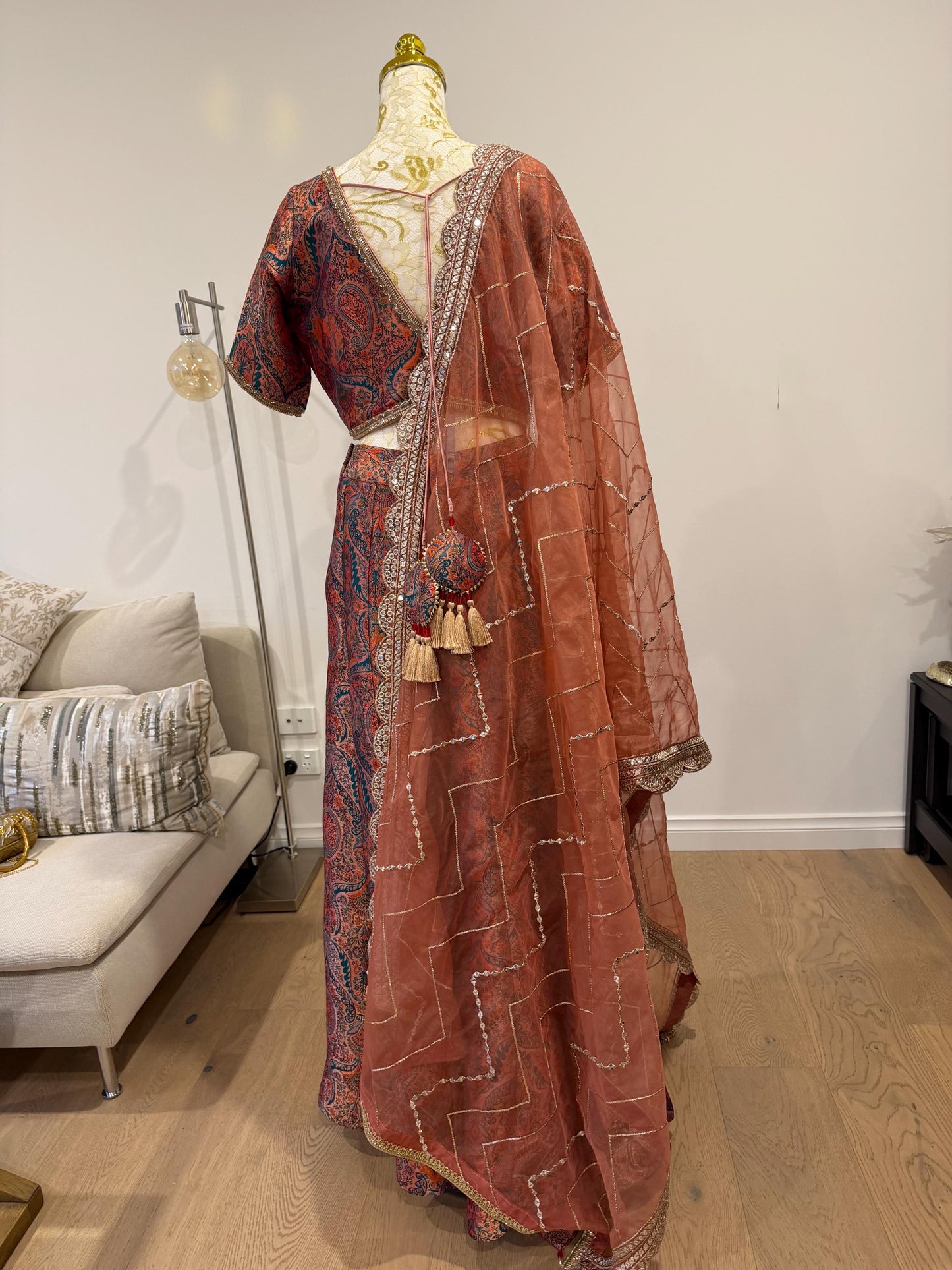 Brocade Silk Lehenga Set