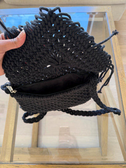 Handmade Macrame Boho Bag | Black