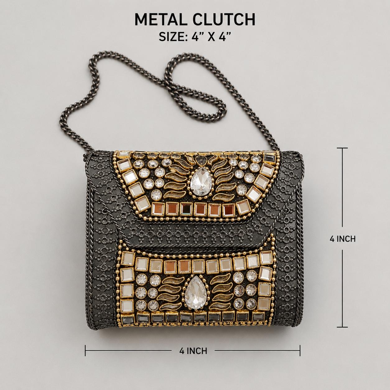 Black Metal Evening Clutch