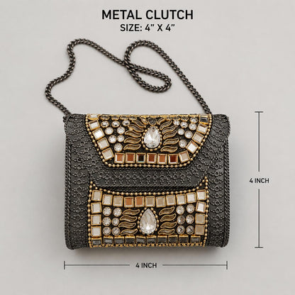 Black Metal Evening Clutch