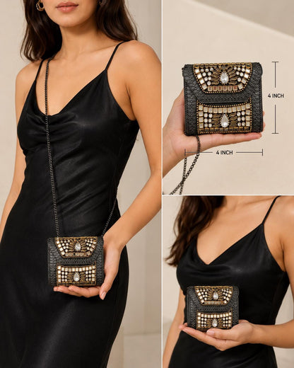 Black Metal Evening Clutch