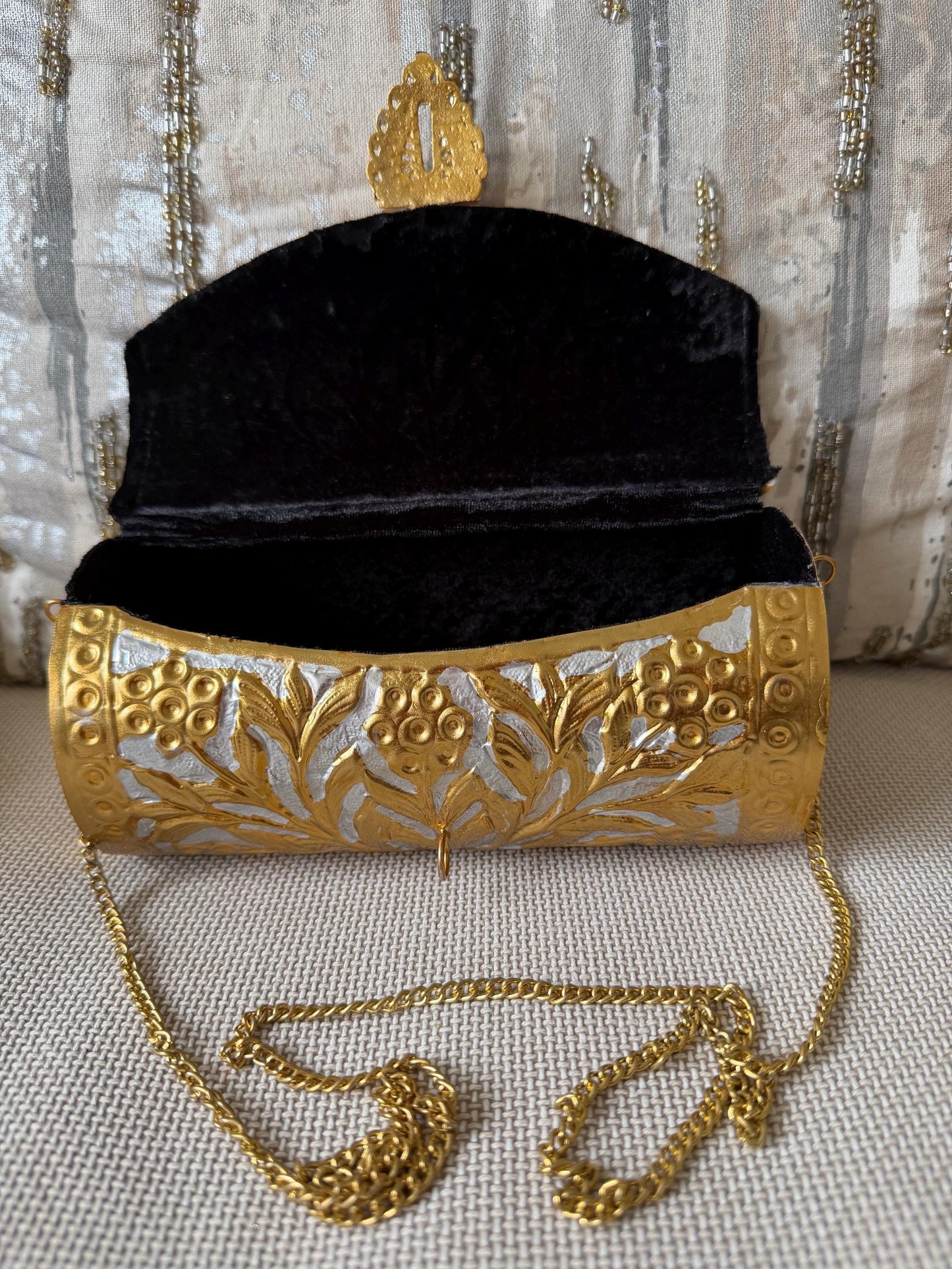 Vintage Barrel Clutch Bag