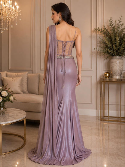 Lavender Indo-Western Designer Lehenga