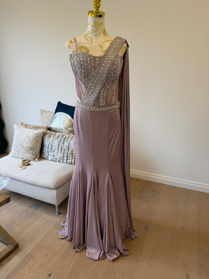 Lavender Indo-Western Designer Lehenga