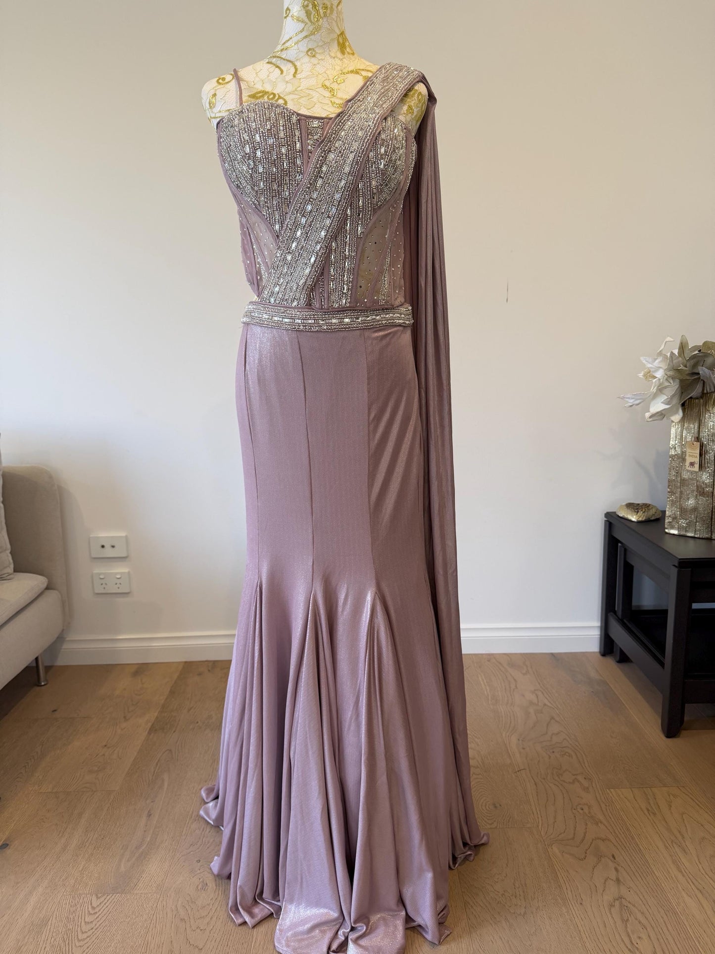 Lavender Indo-Western Designer Lehenga