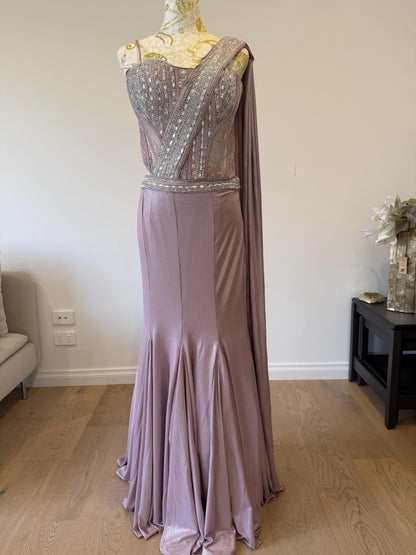 Lavender Indo-Western Designer Lehenga