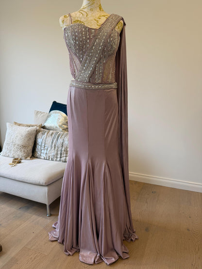 Lavender Indo-Western Designer Lehenga