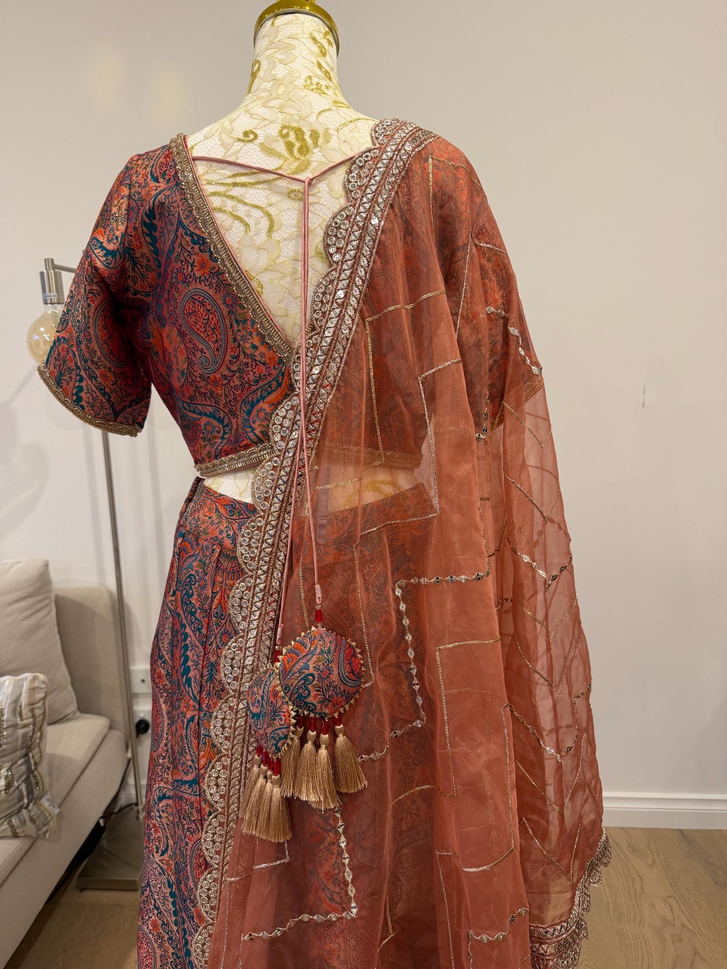 Brocade Silk Lehenga Set