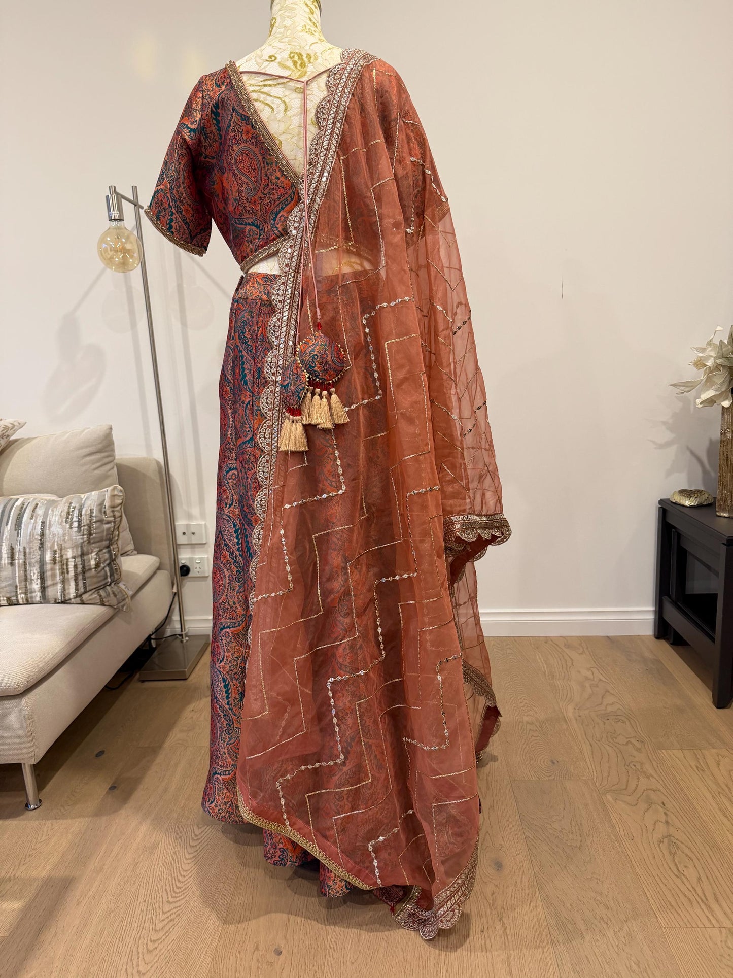 Brocade Silk Lehenga Set