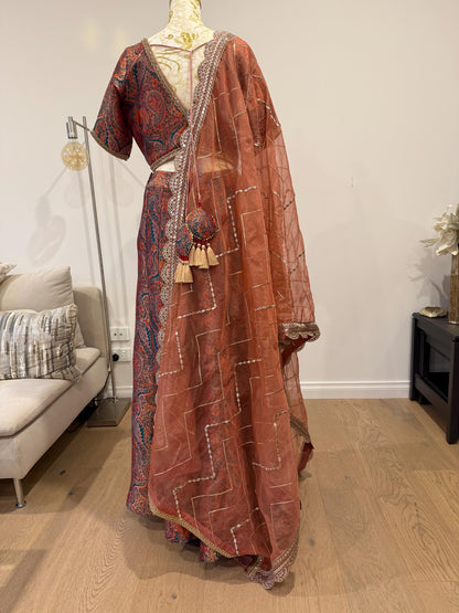 Brocade Silk Lehenga Set