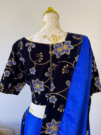 Royal Blue Designer Saree