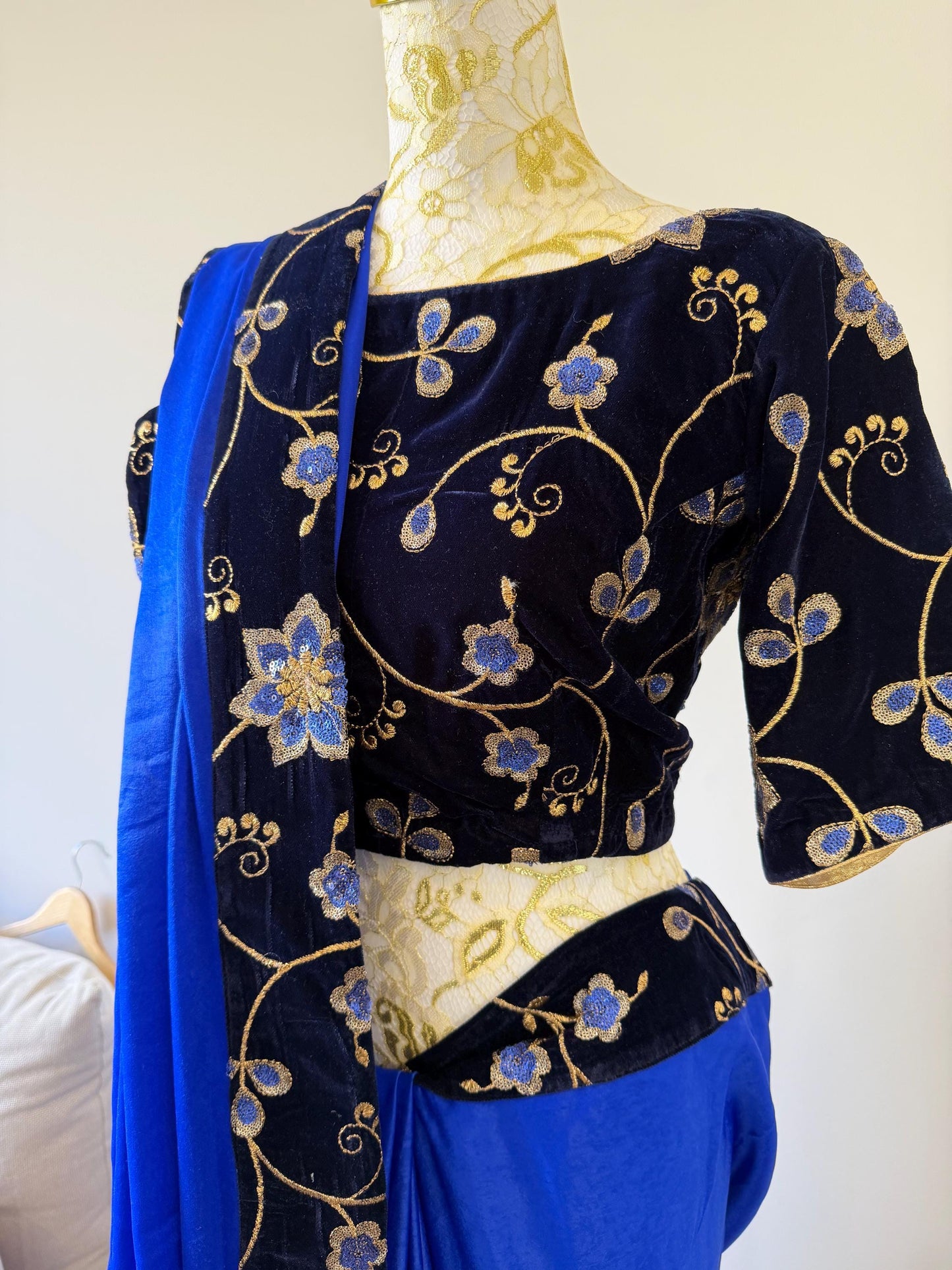 Royal Blue Designer Saree