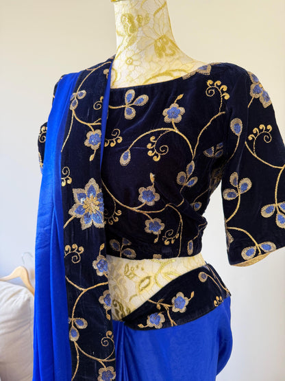 Royal Blue Designer Saree
