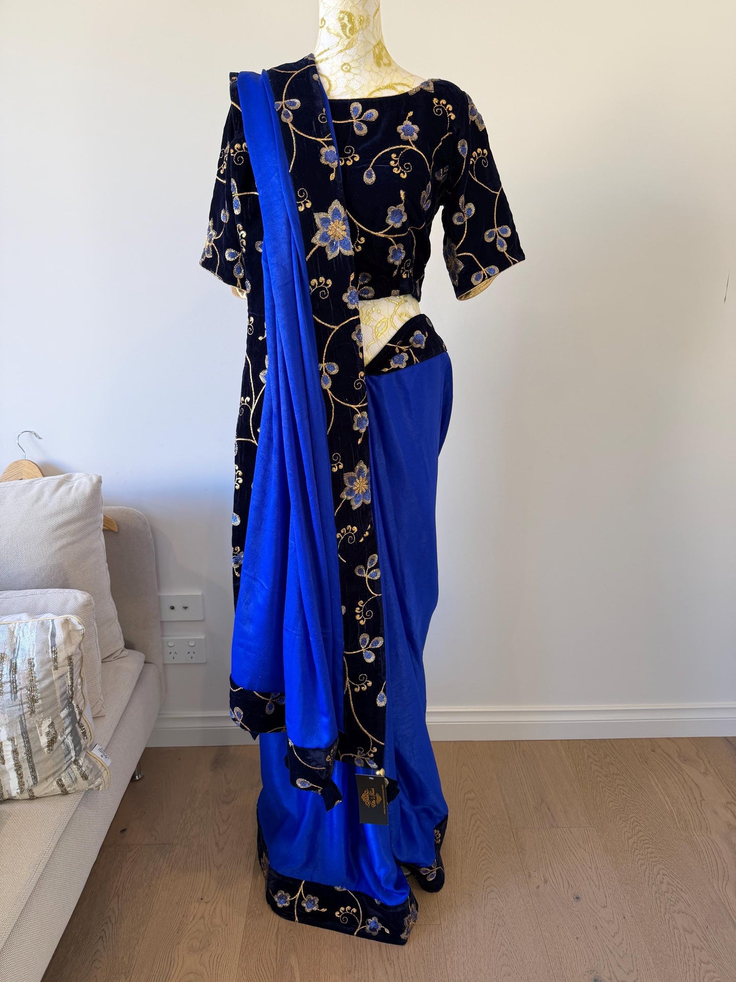 Royal Blue Designer Saree