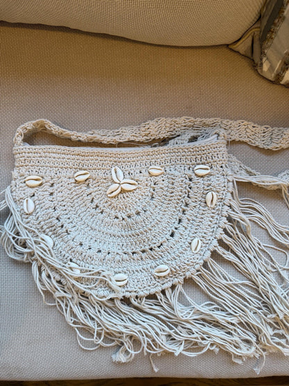 Handmade Crochet Half Moon Bag