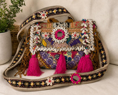 Boho Embroidered Crossbody Bag