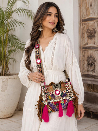 Boho Embroidered Crossbody Bag