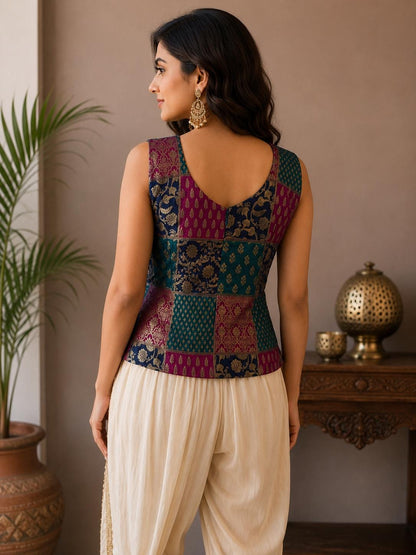 Handmade Brocade Jacket Blouse