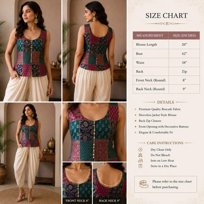 Handmade Brocade Jacket Blouse