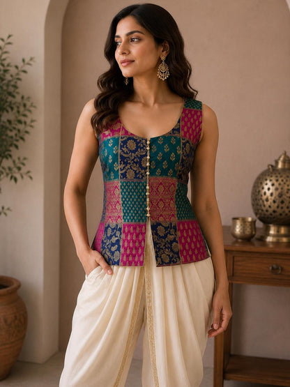 Handmade Brocade Jacket Blouse