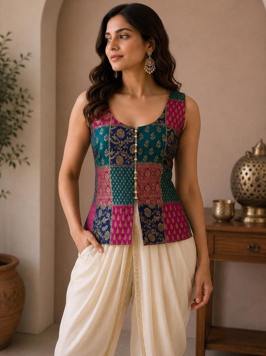 Handmade Brocade Jacket Blouse