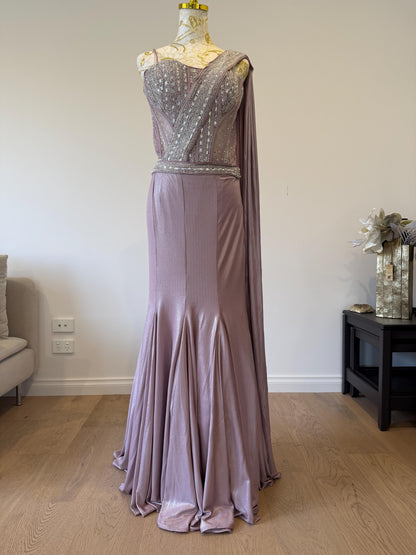 Lavender Indo-Western Designer Lehenga