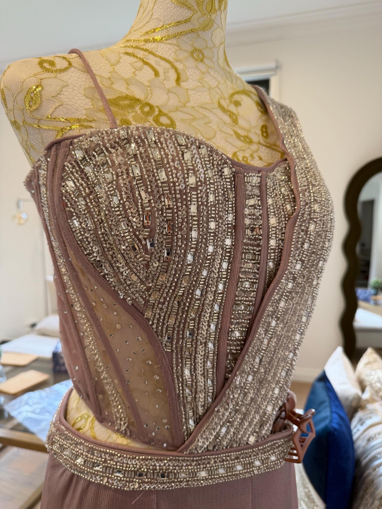 Lavender Indo-Western Designer Lehenga