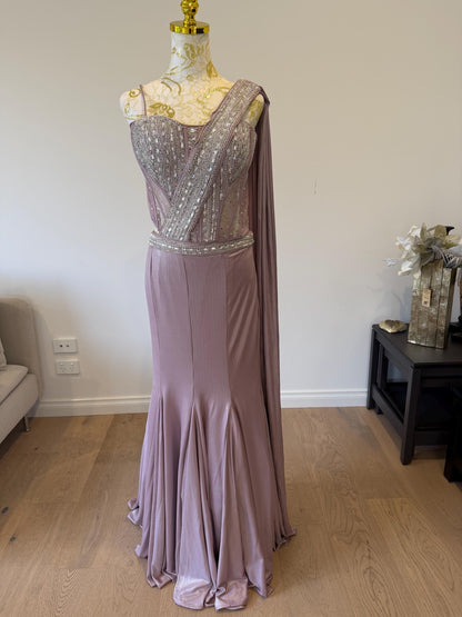 Lavender Indo-Western Designer Lehenga