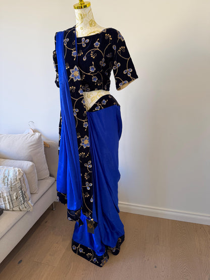 Royal Blue Designer Saree
