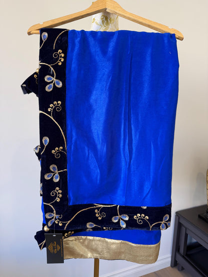 Royal Blue Designer Saree