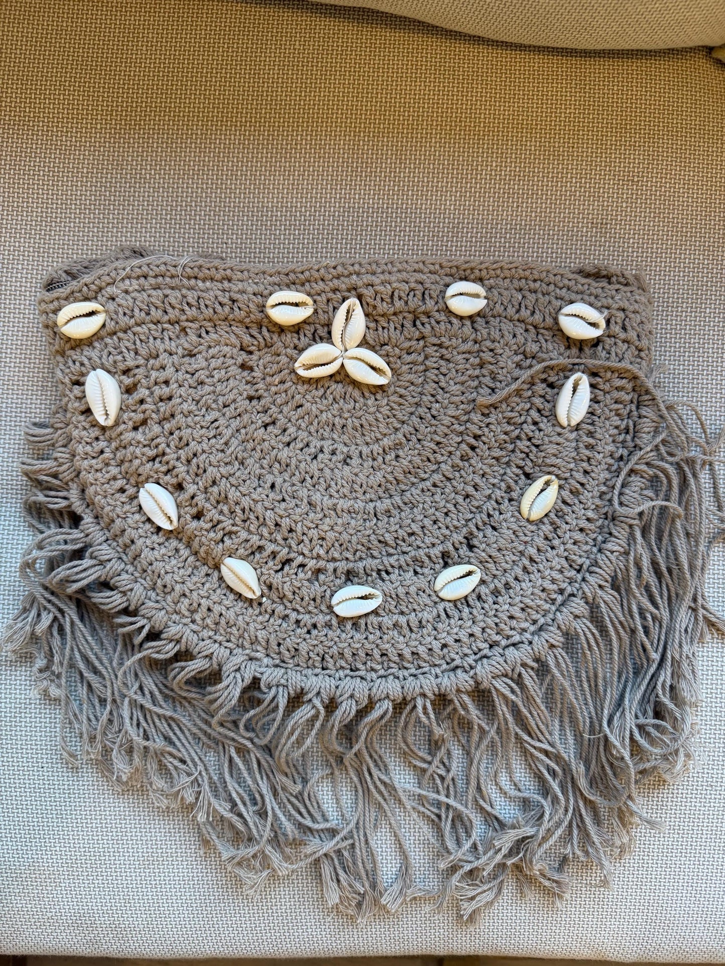 Handmade Crochet Half Moon Bag