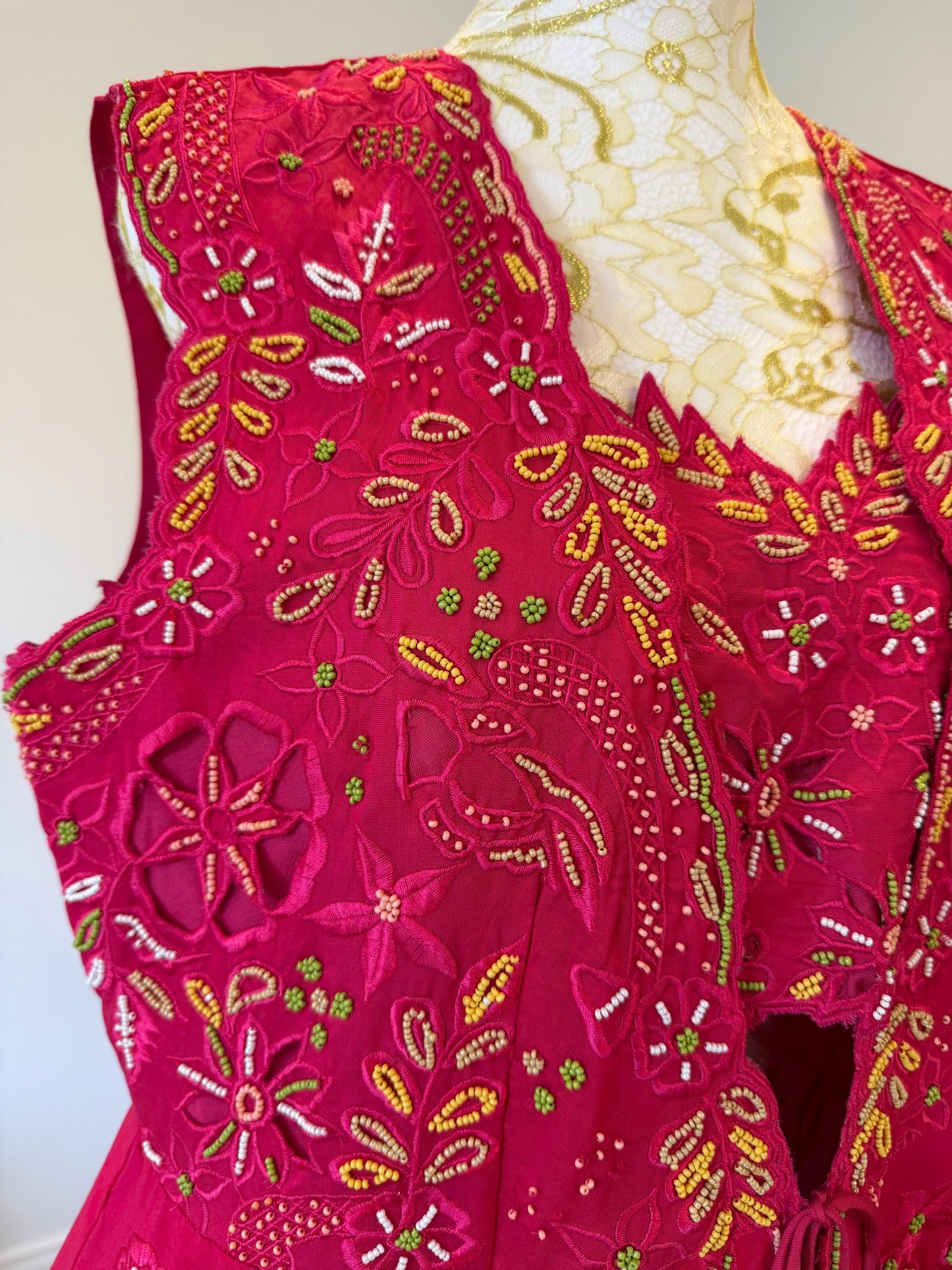 Dark Pink Fuchsia Indo-Western 3-Piece Set | Chanderi Silk Peplum Jacket, Chinon Skirt
