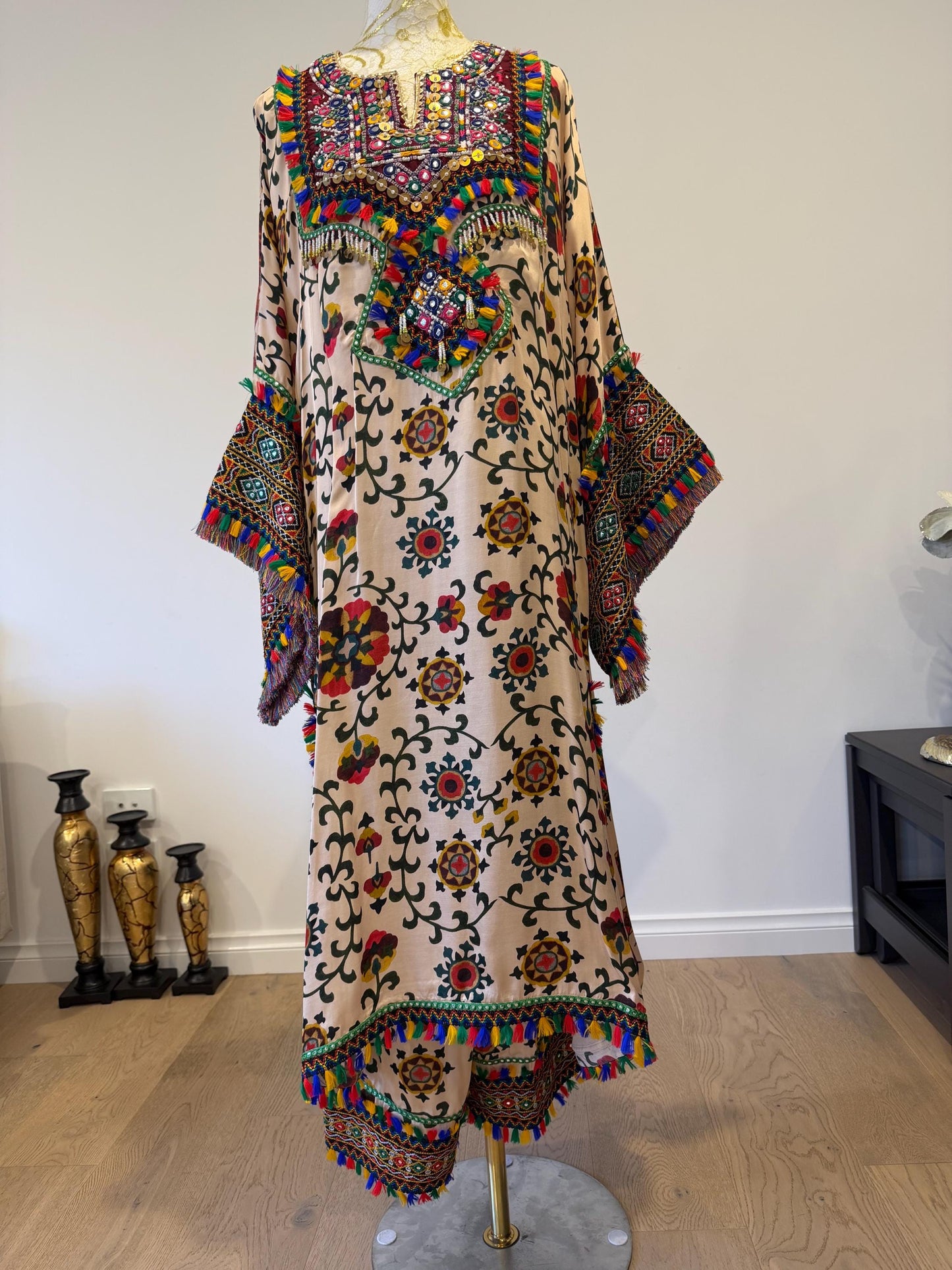 Boho Modal Satin Choga Set