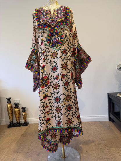 Boho Modal Satin Choga Set