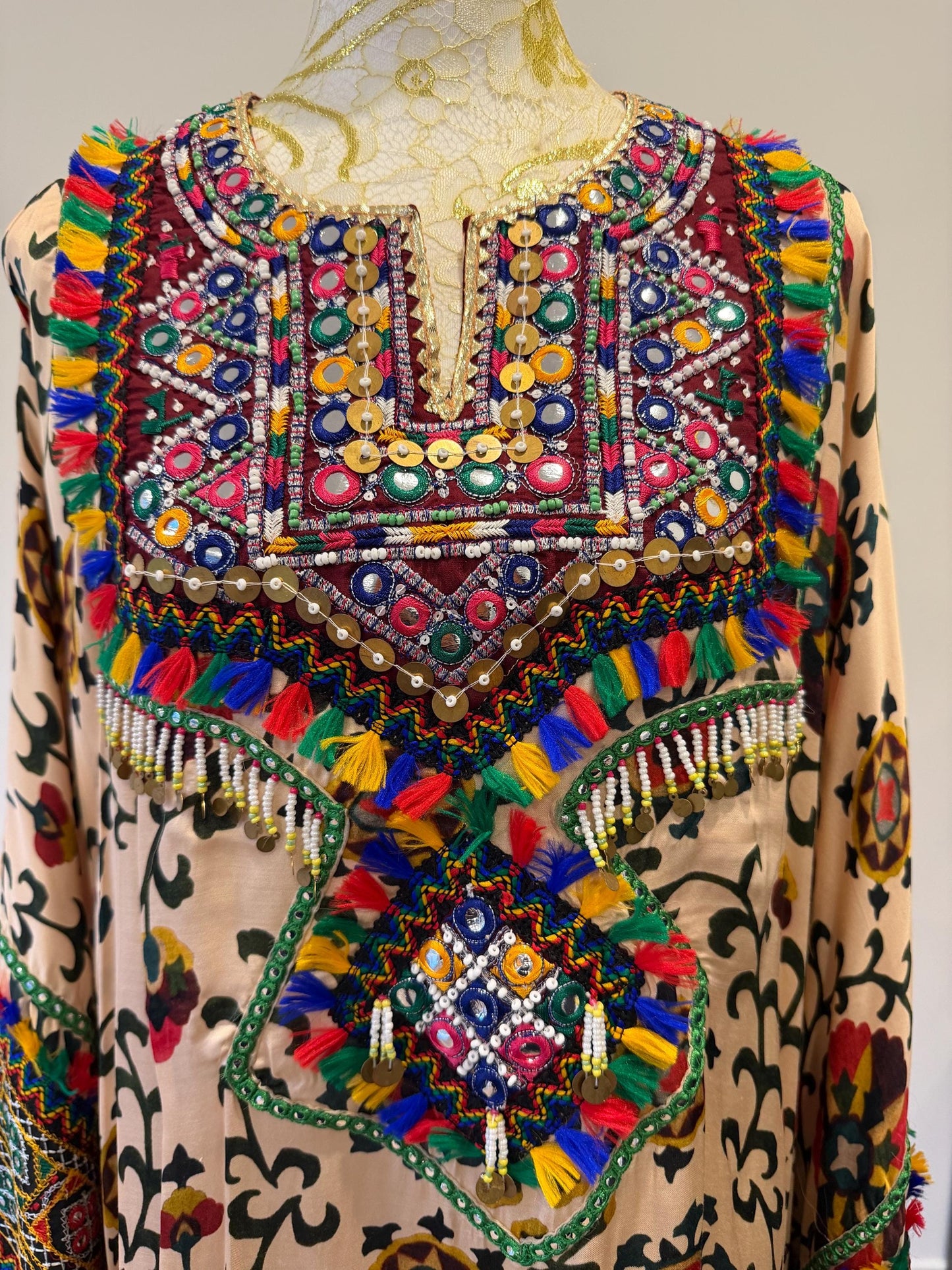 Boho Modal Satin Choga Set