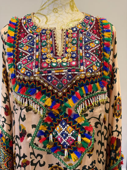 Boho Modal Satin Choga Set
