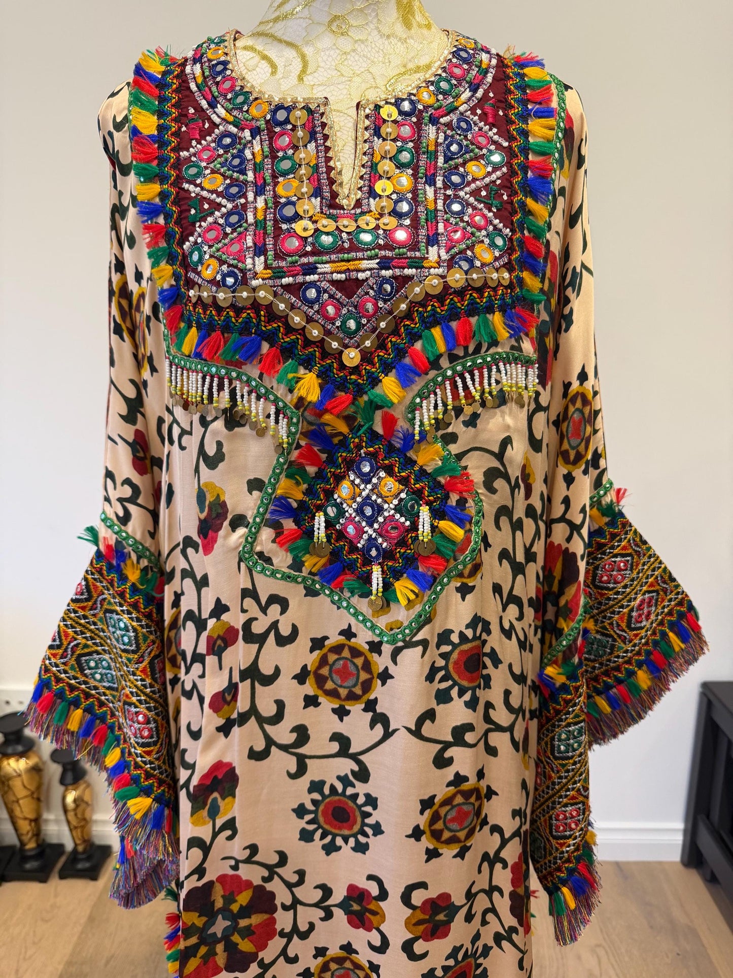 Boho Modal Satin Choga Set