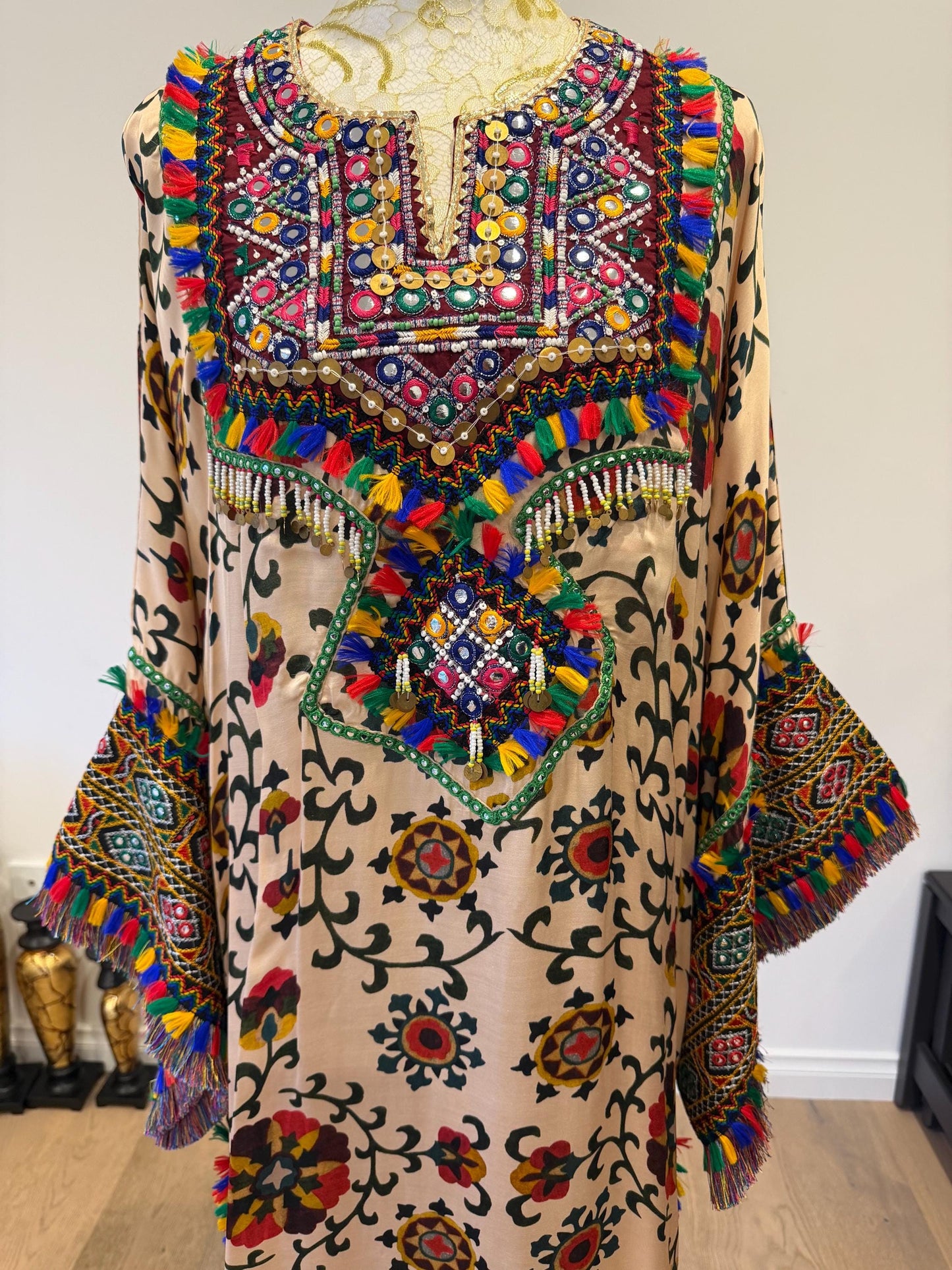 Boho Modal Satin Choga Set