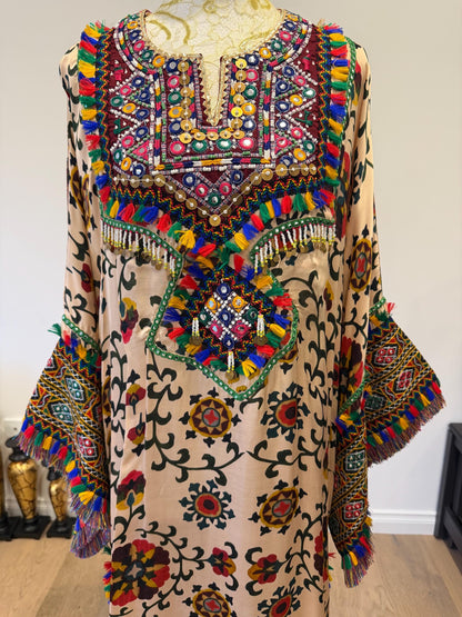 Boho Modal Satin Choga Set