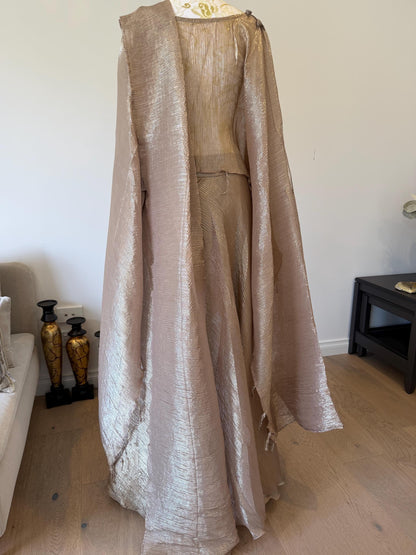 Rose Gold Champagne Crush Georgette Lehenga Set