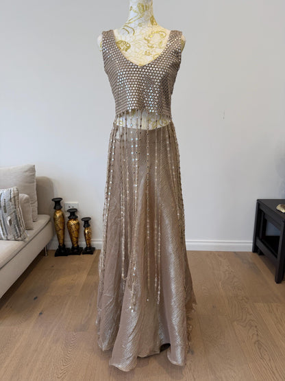 Rose Gold Mirror Work Lehenga