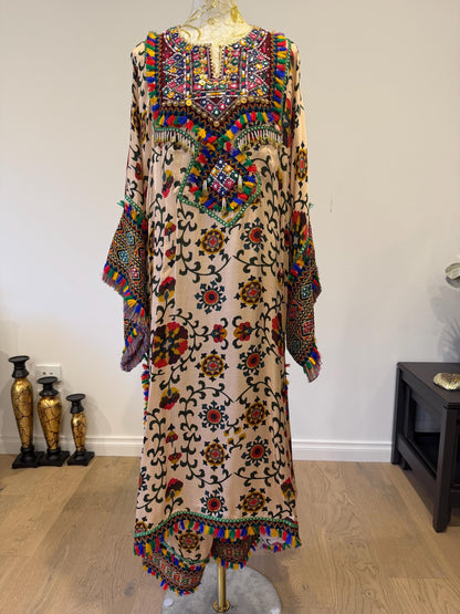 Boho Modal Satin Choga Set