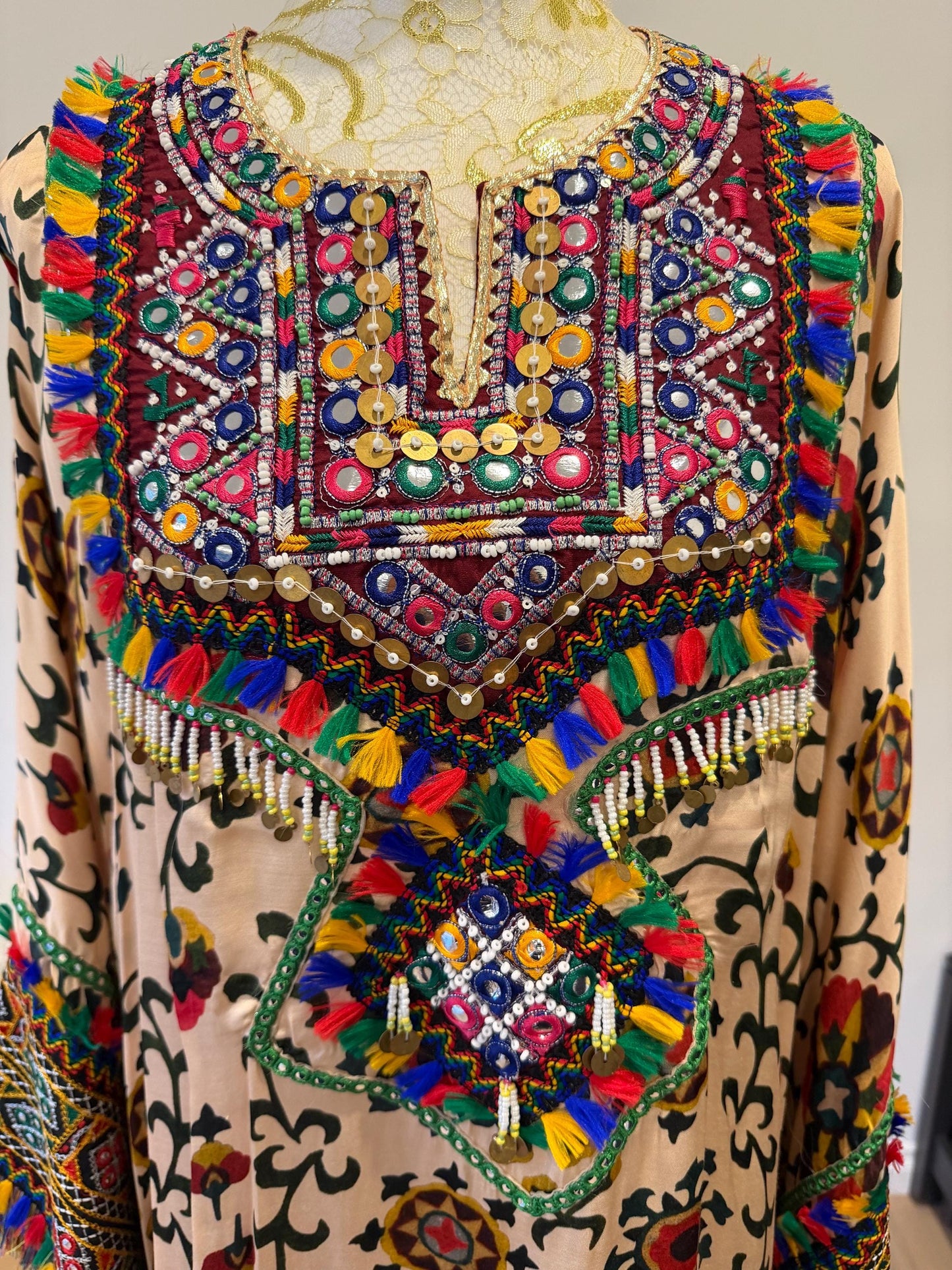 Boho Modal Satin Choga Set