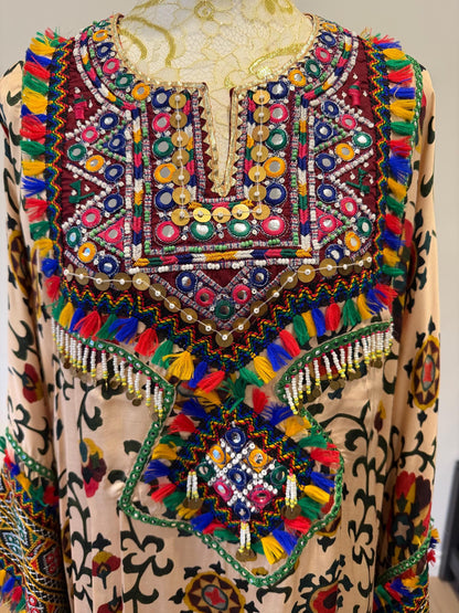 Boho Modal Satin Choga Set