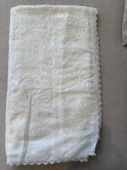 White Chikankari Cotton Dupatta | Handcrafted Traditional Indian Embroidery | Lightweight Ethnic Accessory